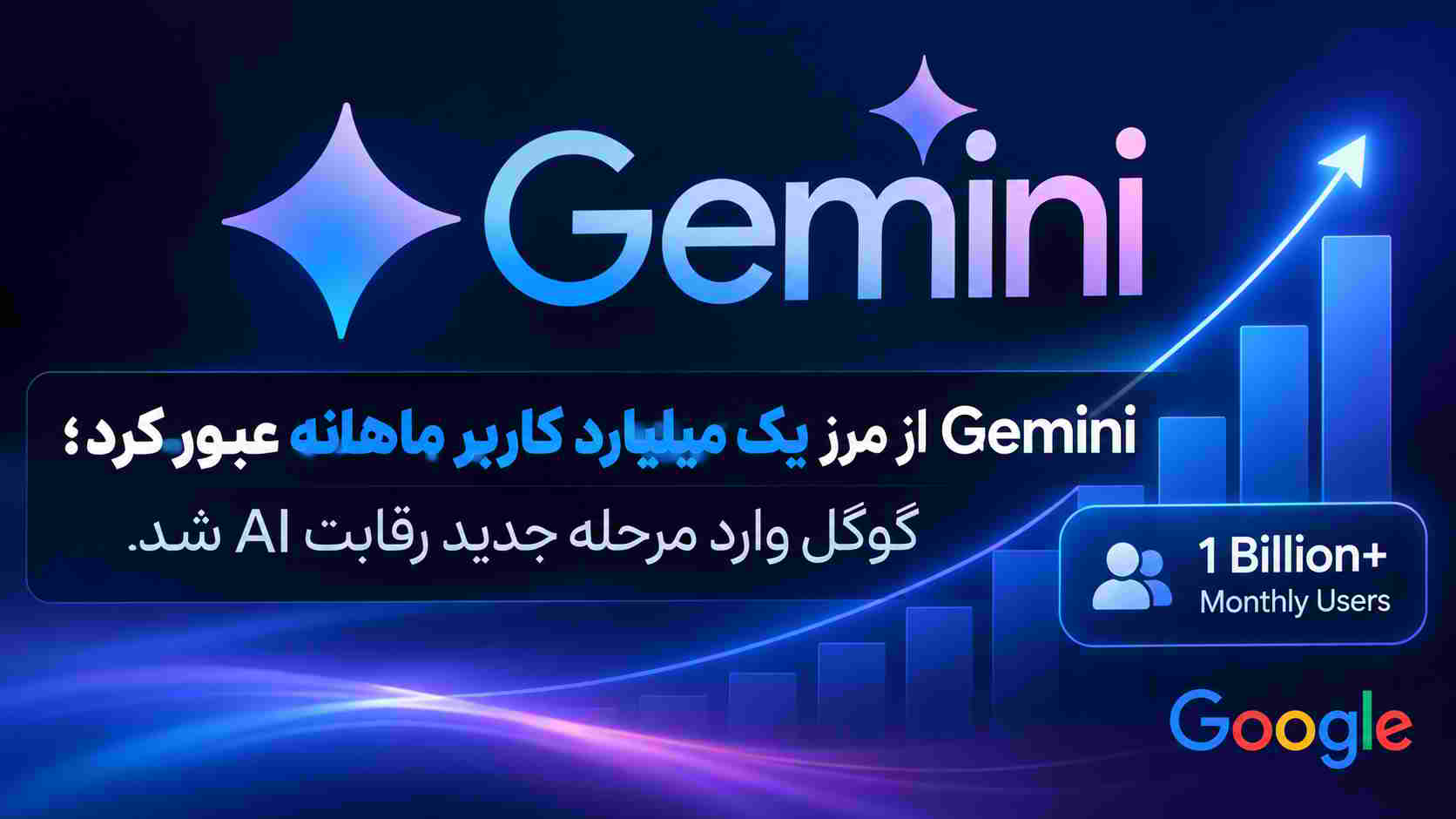 Gemini از مرز یک میلیارد کاربر ماهانه عبور کرد؛ گوگل وارد مرحله جدید رقابت AI شد