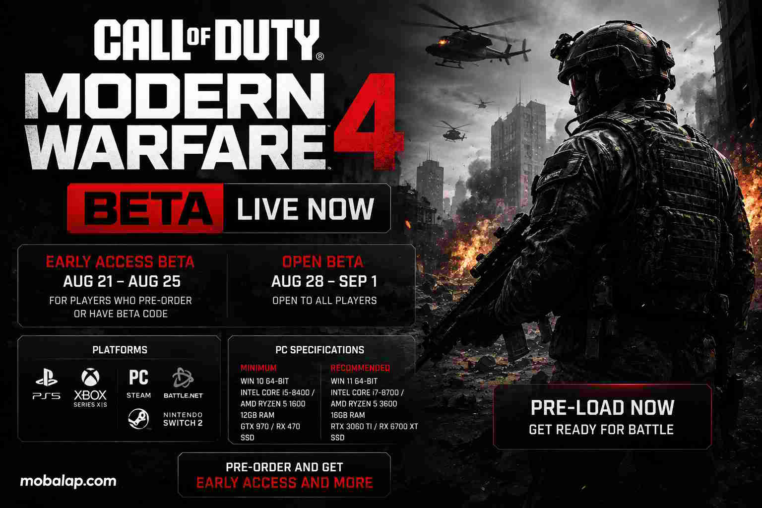 کال آو دیوتی Modern Warfare 4 وارد مرحله بتا شد؛ جزئیات نسخه PC و پیش‌بارگذاری اعلام شد